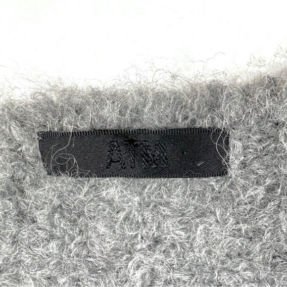 ATM Anthony Thomas Melillo chunky gray nubby knit sweater fuzzy chunky cozy XS - Picture 2 of 16